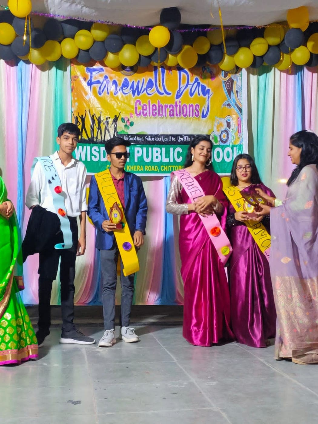 Farewell Day celebration on stage